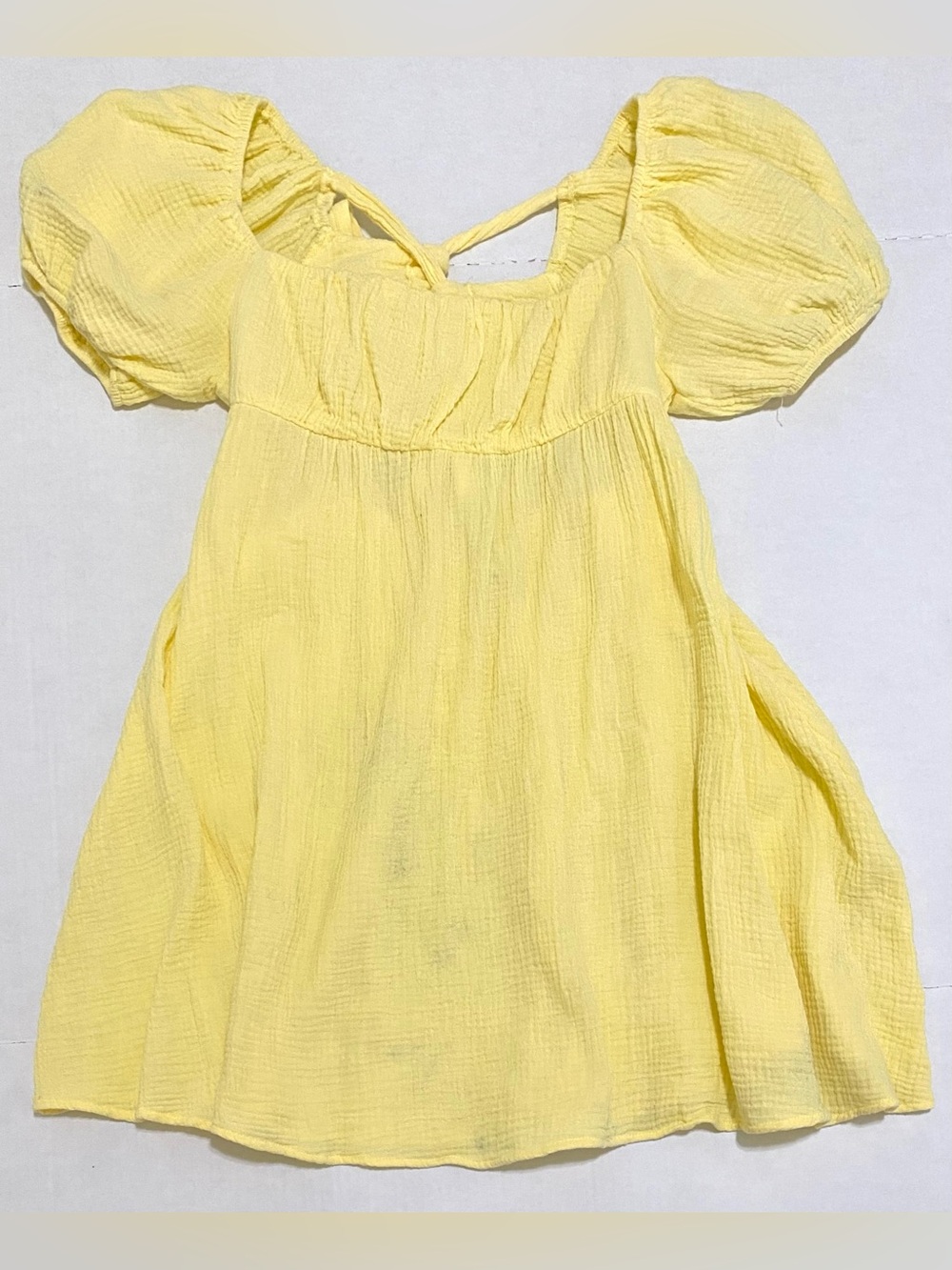 Princess Polly Womens 8 Yellow Let’s Dance Mini Dress Boho Summer Cotton Beach - Picture 9 of 16